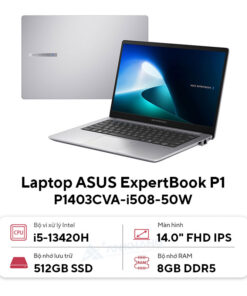 Alternative view of LAPTOP ASUS NBAS_P1403CVA_I508_50W | RAM 8GB | SSD 512GB | 14 INCH